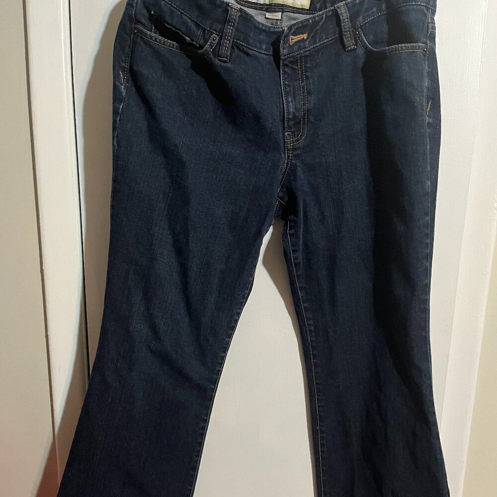 LOFT FLARE DARK WASH JEANS SZ 12